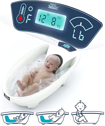 AquaScale Baby Bath Tub with Thermometer & Scale