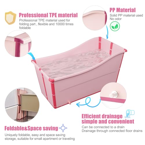 Joyingbaby Large Portable Foldable Bathtub for Toddlers