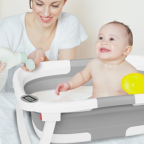 Napei Portable Collapsible Baby Bathtub with Cushion