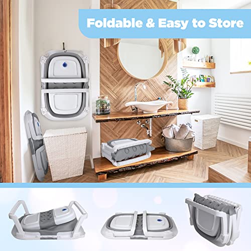 BEBELEH™ Collapsible Baby Bathtub with Thermometer
