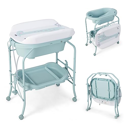 HONEY JOY Portable Baby Changing Table and Bathtub