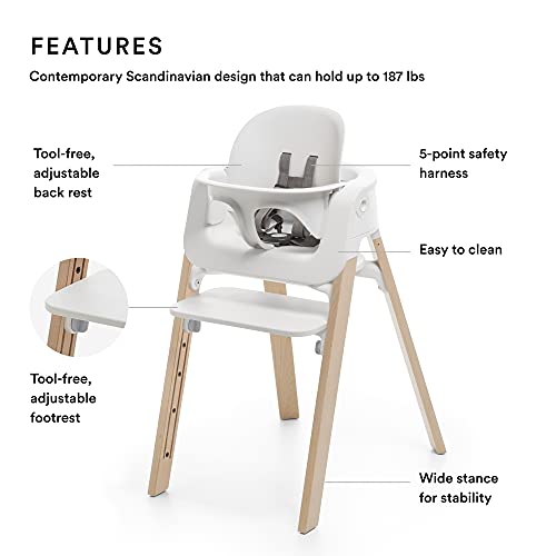 Stokke Steps 5-in-1 High Chair - Natural/White
