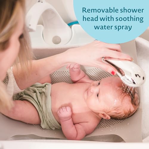 Rain Shower Baby Bathtub with Soothing Spray