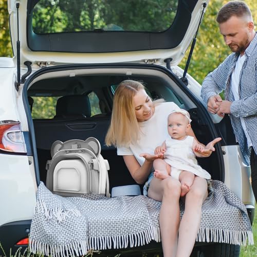 Collapsible Baby Bathtub with Temp Monitor & Cushion