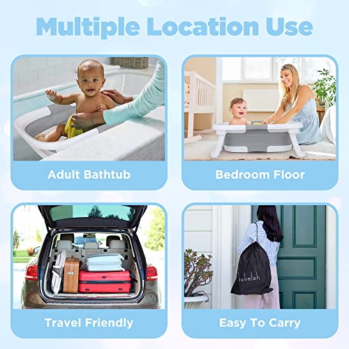 BEBELEH™ Collapsible Baby Bathtub with Thermometer