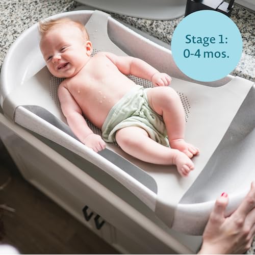 Rain Shower Baby Bathtub with Soothing Spray