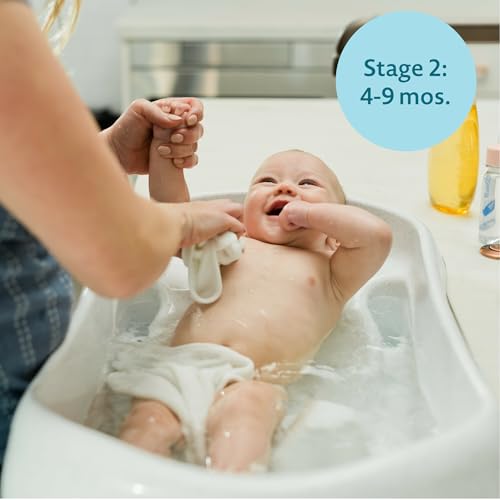 Rain Shower Baby Bathtub with Soothing Spray