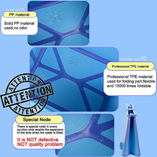 Large Foldable Bathtub for Toddlers and Adults