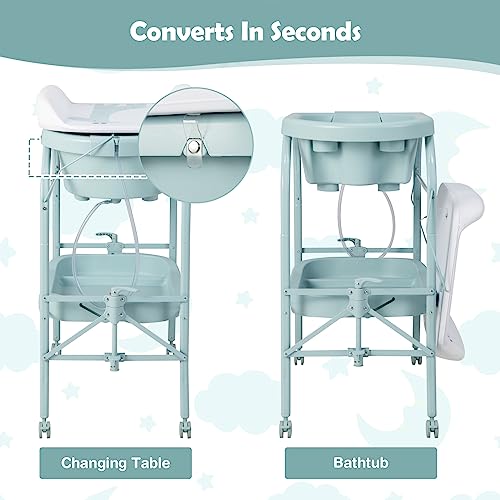 HONEY JOY Portable Baby Changing Table and Bathtub