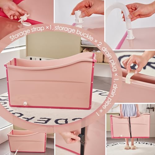 Joyingbaby Large Portable Foldable Bathtub for Toddlers