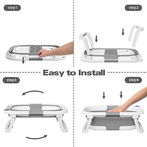 Napei Portable Collapsible Baby Bathtub with Cushion