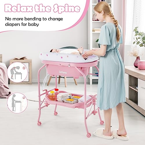 2-in-1 Baby Changing Table and Bath Tub