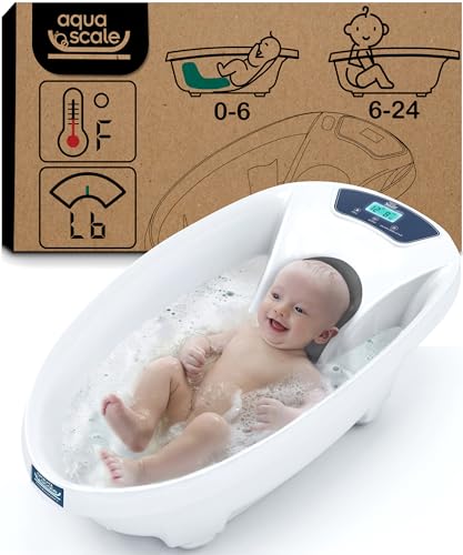 AquaScale Baby Bath Tub with Thermometer & Scale