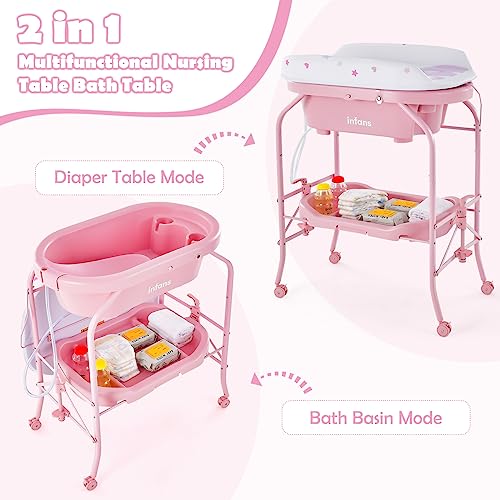 2-in-1 Baby Changing Table and Bath Tub