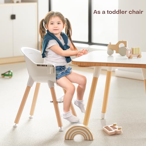 Fodoss 3-in-1 Convertible Wooden High Chair