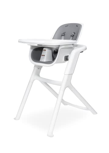 4moms Connect High Chair with Magnetic Tray, White/Grey