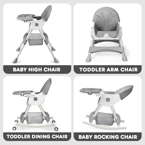 HARPPA 4-in-1 Convertible Baby High Chair - Gray