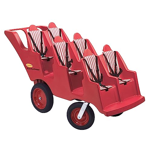 Angeles 6-Passenger Red Bye-Bye Buggy Stroller