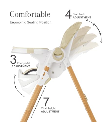 Adjustable Convertible High Chair with Removable Tray