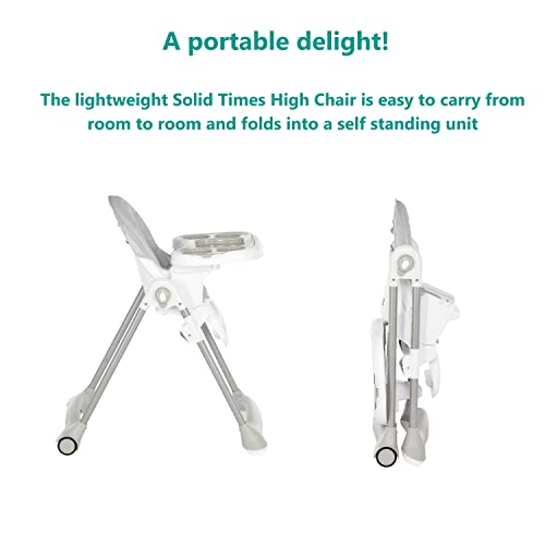 Dream On Me Grey Portable High Chair for Toddlers