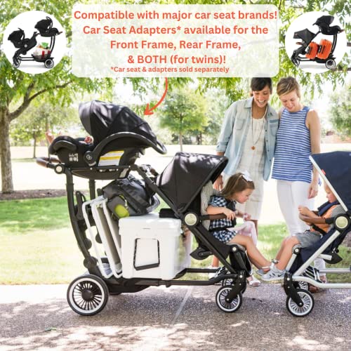 Austlen Entourage 2.0 Navy Double Stroller