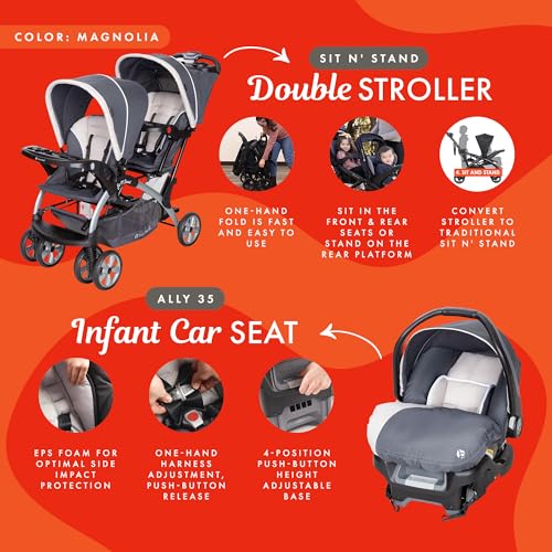 Baby Trend Sit N Stand Travel System - Magnolia