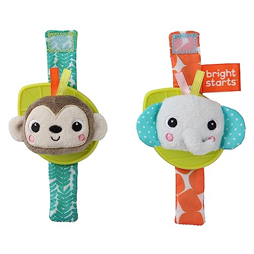 Colorful Rattle & Teether Wrist Pals for Newborns