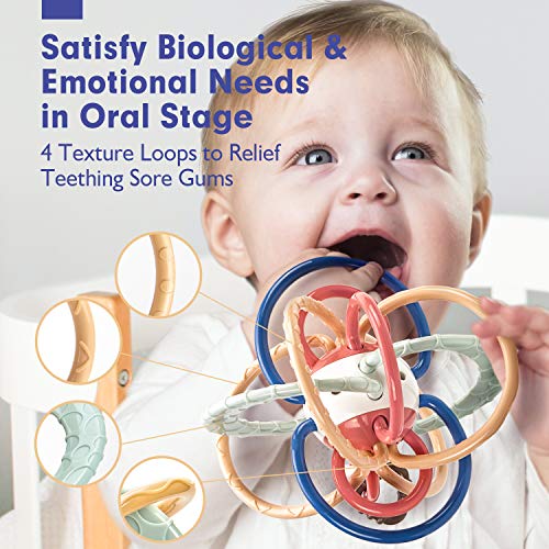 Teething Toys for Babies 0-12 Months: 4 Textures