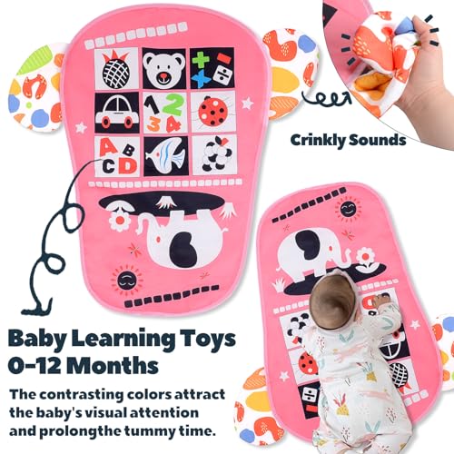 Black & White Baby Play Mat Gym, Pink