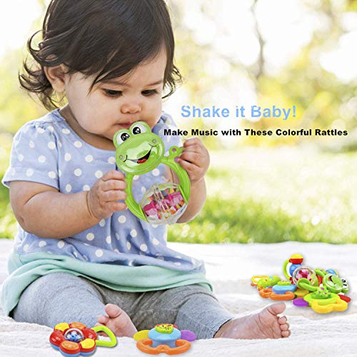 11PCS Baby Rattles Teethers Gift Set for Newborns