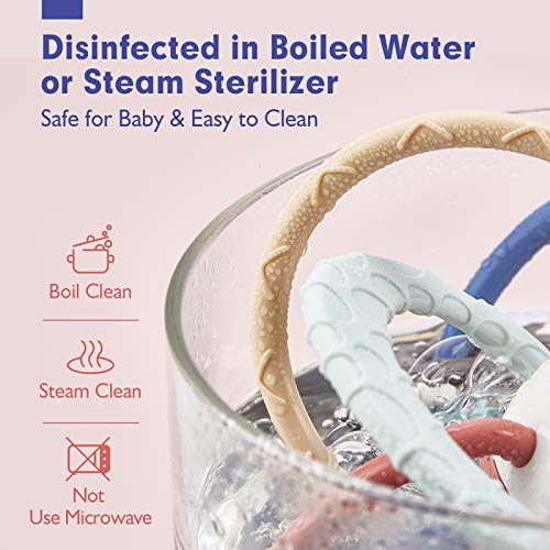 Teething Toys for Babies 0-12 Months: 4 Textures