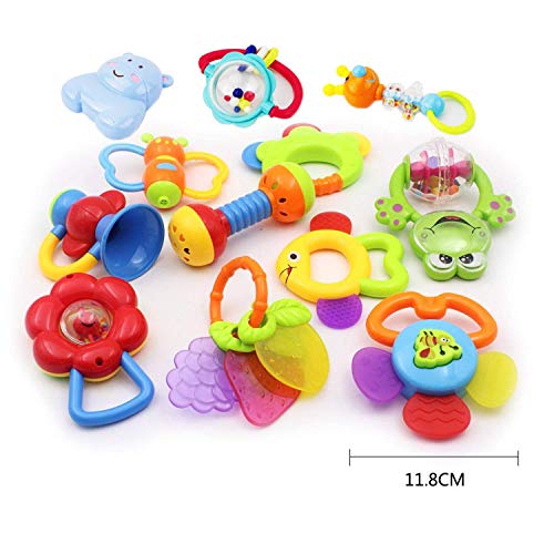 11PCS Baby Rattles Teethers Gift Set for Newborns
