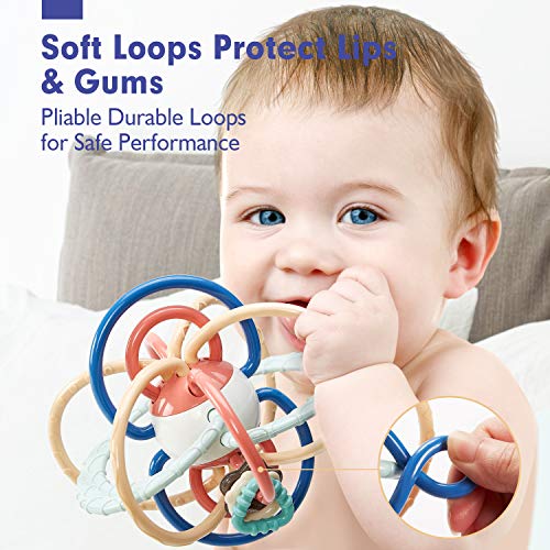 Teething Toys for Babies 0-12 Months: 4 Textures