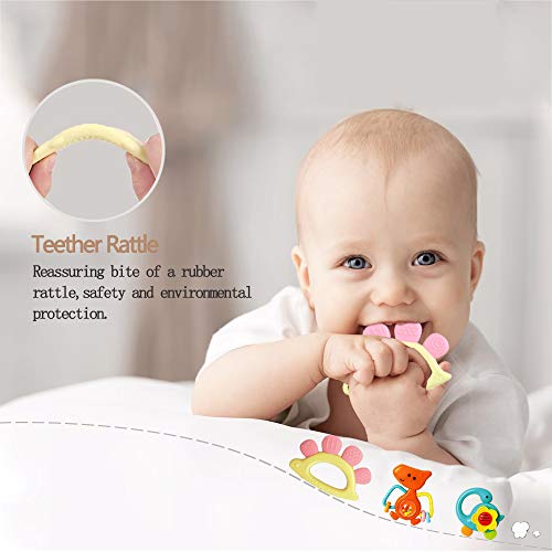 Yiosion Baby Rattles and Teether Toy Set