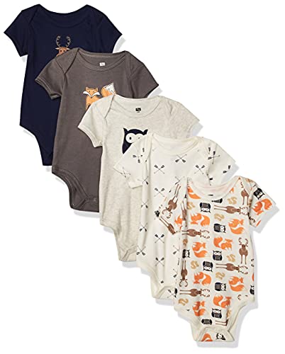Hudson Baby Forest Cotton Bodysuits, 3-6 Months, Unisex