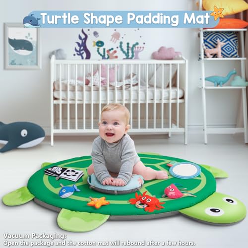 6-in-1 Foldable Baby Gym Play Mat for Tummy Time