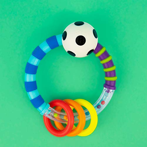 Sassy Ring Rattle: High Contrast Developmental Baby Toy