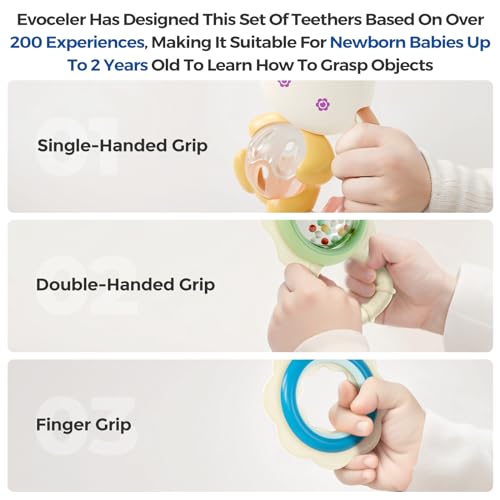 Evoceler Baby Toys: 10 Pcs Rattles and Teethers