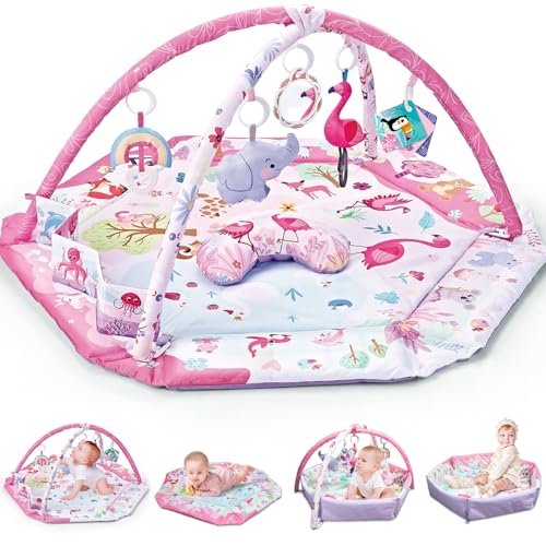 Foldable Baby Play Mat with Tummy Time Toys