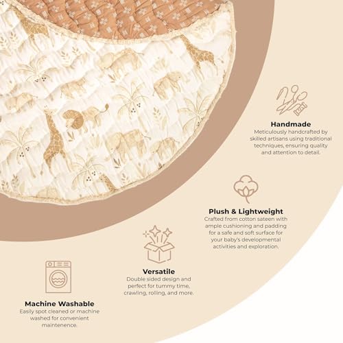 Safari Animal Baby Activity Mat for Jungle Nursery