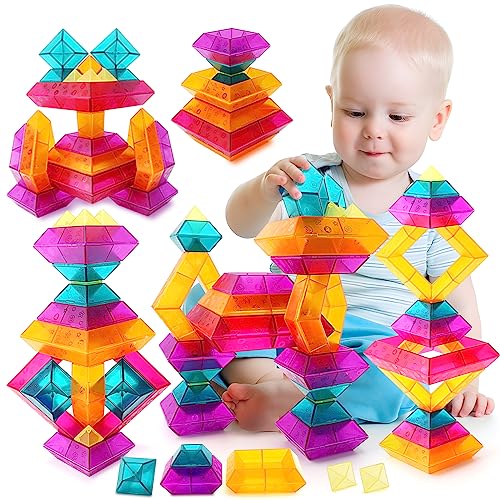 Montessori Pyramid Stacking Blocks Toy Set for Toddlers