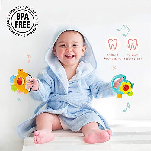 Yiosion Baby Rattles and Teether Toy Set