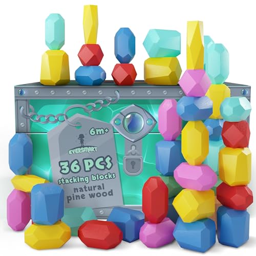 Wooden Stacking Blocks: Montessori Toy for Toddlers Kids