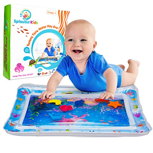 Splashin'kids inflatable tummy time water mat for baby's growth