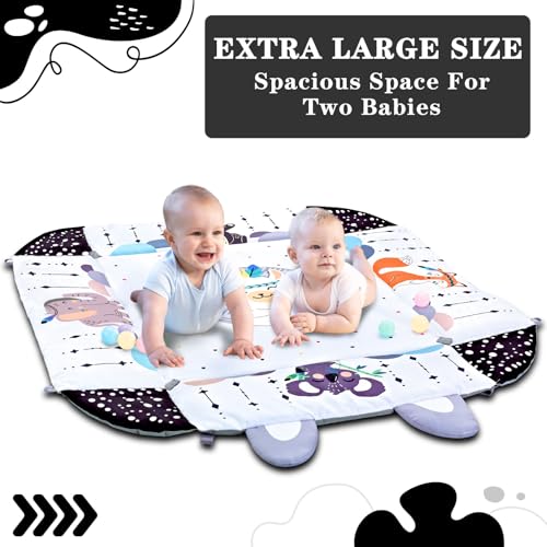 TFDER 8-in-1 Baby Gym Play Mat with Detachable Toys