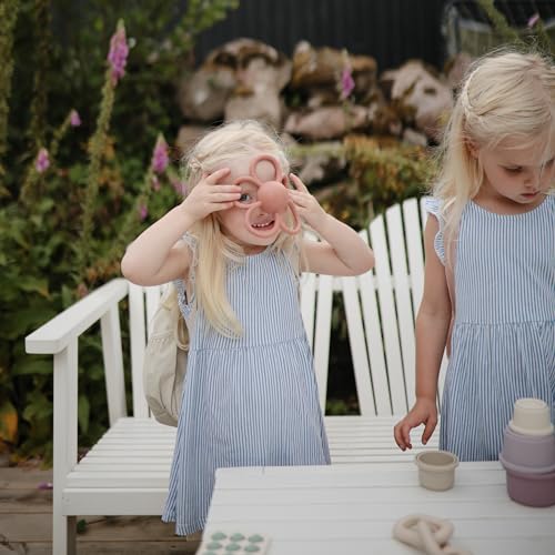 mushie Baby Silicone Daisy Rattle Teether Toy