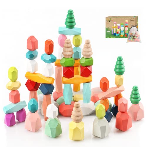 Educational Wooden Stacking Blocks Toy for Toddlers 1-3