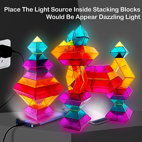 Montessori Pyramid Stacking Blocks Toy Set for Toddlers