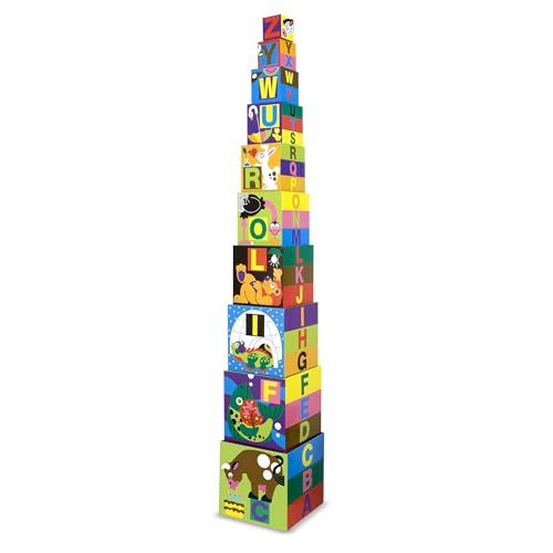 Melissa & Doug Alphabet Nesting and Stacking Blocks