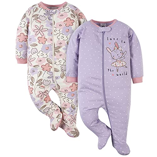 Gerber Baby Girls 2-Pack Bunny Ballerina Sleep 'N Play